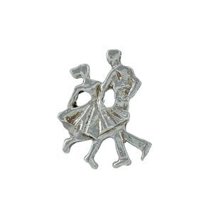 Estate Sterling Silver 925 Ballroom Square Dancer Lapel Pin Tie Brooch